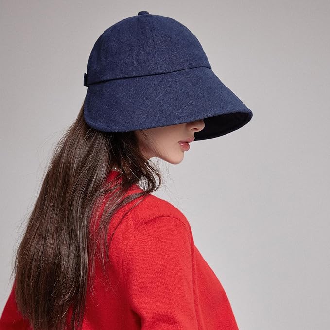 Linen Victorian Bonnet Hat Sun Cap, Foldable Summer Visor | New Katy - Image 3