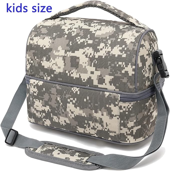 FlowFly Kids Double Decker Cooler Insulated Lunch Bag Large Tote - Image 6
