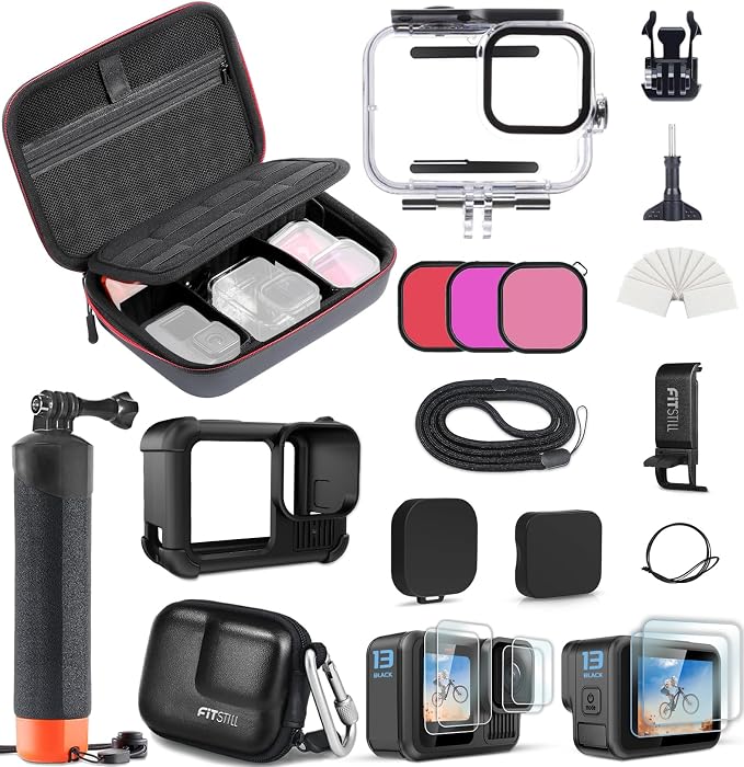 FitStill Carrying Protective Case Include 60M/196FT Underwater Waterproof by FitdesignkeepitFitStill