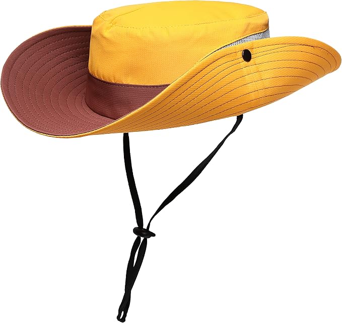 Womens Summer Sun Hat Beach Hat Wide Brim Outdoor UV Protection Hat Foldable - Image 5