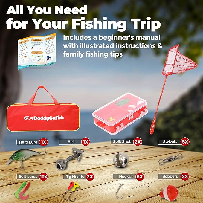 DaddyGoFish Kids Fishing Pole - Image 2