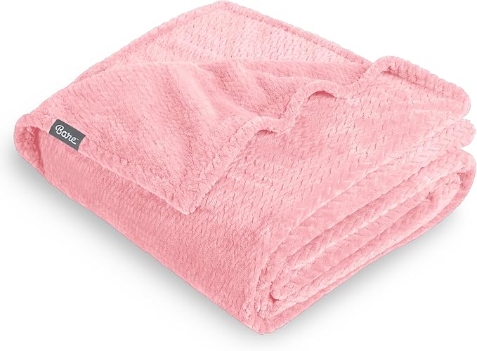 Bare Home Textured Fleece Blanket by BareHome
