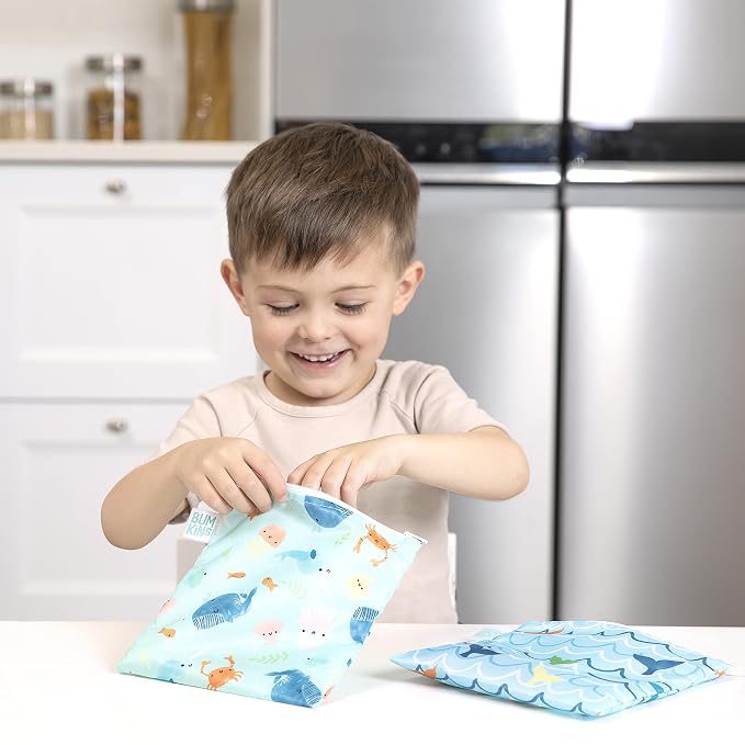 Bumkins Reusable Sandwich and Snack Bags, - Image 3
