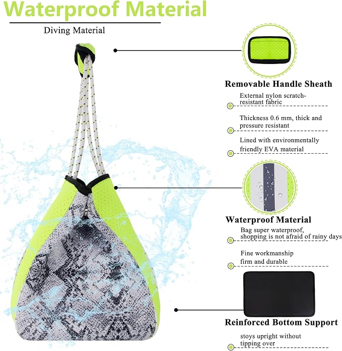 QOGiR Neoprene Multipurpose Beach Bag Tote - Image 5