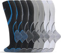 Compression Socks for Women Men Circulation Knee High 8 Pairs for Nurses by HELLOMOMOYA