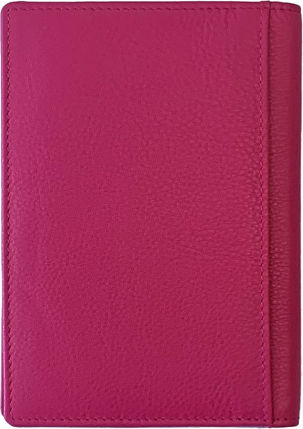Personalized Monogrammed Bright Pink Leather RFID Passport Wallet - Image 6