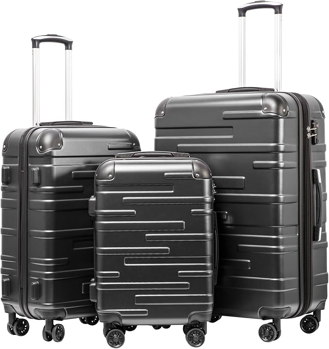 Coolife Luggage Expandable Suitcase 3 Piece Set by COOLIFE