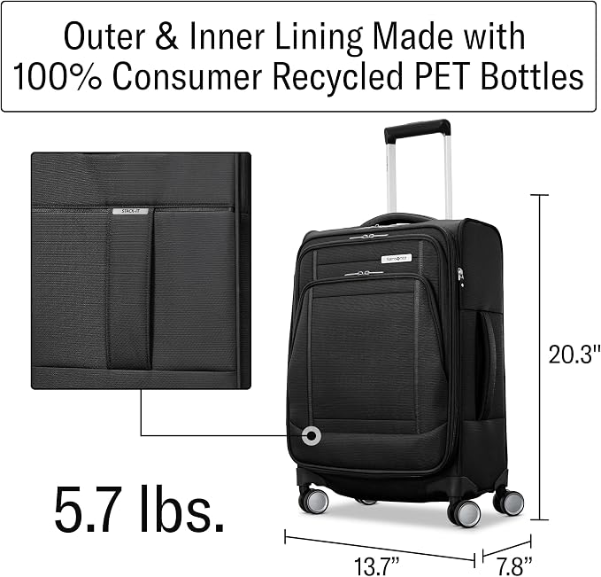 Samsonite UpLIFT Lightweight Softside Carry-On Luggage - Image 2