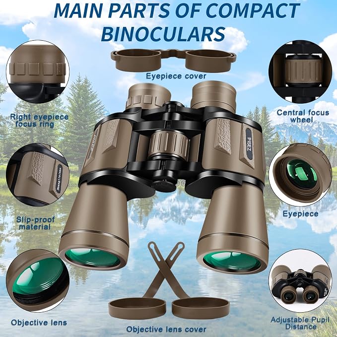 PISEZ 20X50 Binoculars for Adults High Powered - Image 2