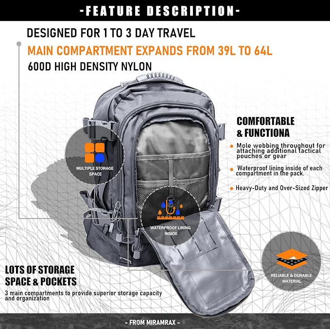 Tactical Backpack Military Backpacks - Image 3