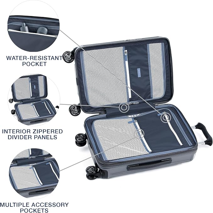 Travelpro Platinum Elite Hardside Expandable Carry on Luggage, 8 Wheel Spinner - Image 4