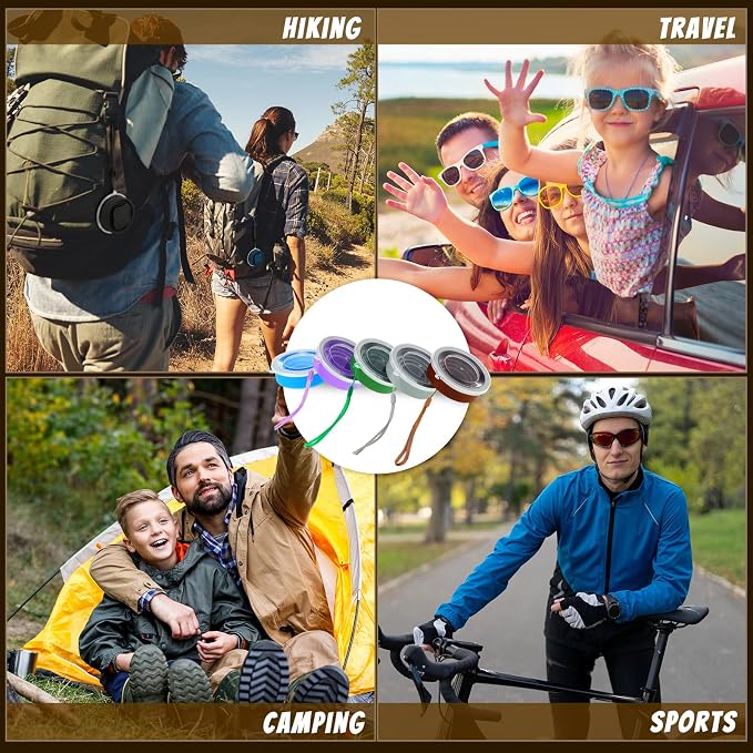 12 Pcs Silicone Collapsible Cup 7.04 oz Folding Camping Travel Collapsible - Image 5