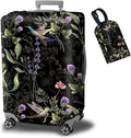 Luggage Cover Suitcase Protector + Luggage Tag, Wild Flowers Hummingbird Travel by BWEGRHE
