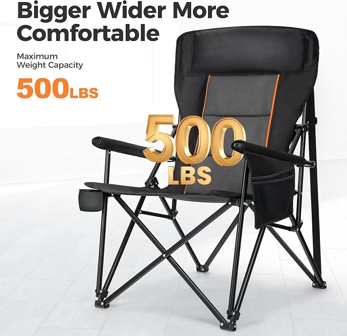 ALPHA CAMP Heavy Duty High Back Camping Chairs - Image 4