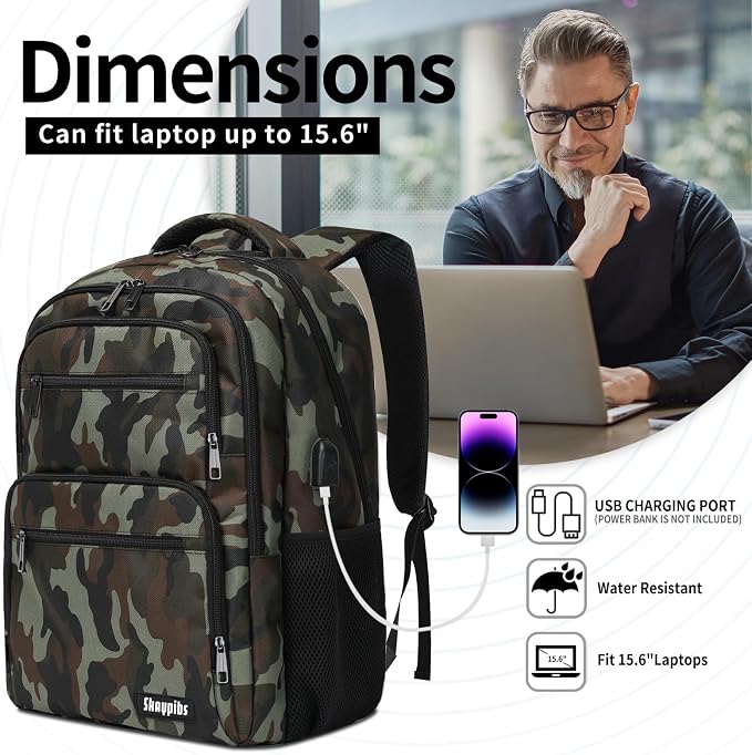 Backpck for Women Men, School backpacks for Girls Teen Boys, 15.6 inch Laptop - Image 4