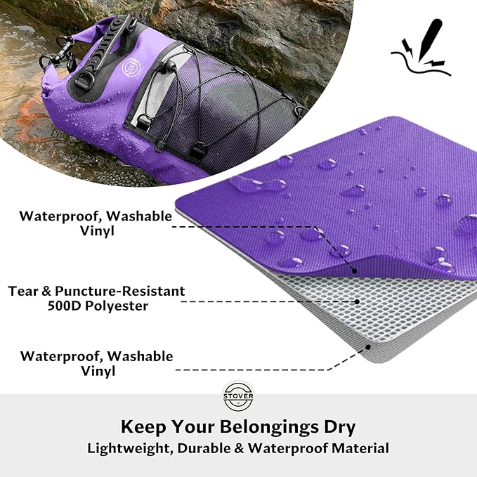 STOVER 5/10/25/30/40/55L Waterproof Backpack- Floating Dry Bag - Image 2