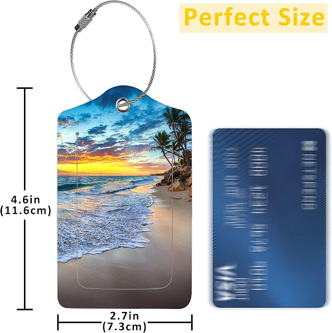 2 Pack Sunrise Over The Beach Luggage Tag - Image 2
