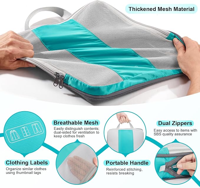10 Set Compression Packing Cubes - Image 6
