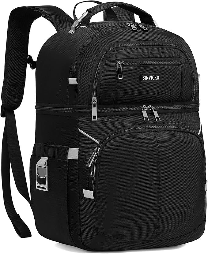 Insulated Cooler Backpack, Double Deck Leakproof Cooler Bag, Insulated Backpack by SINVICKO