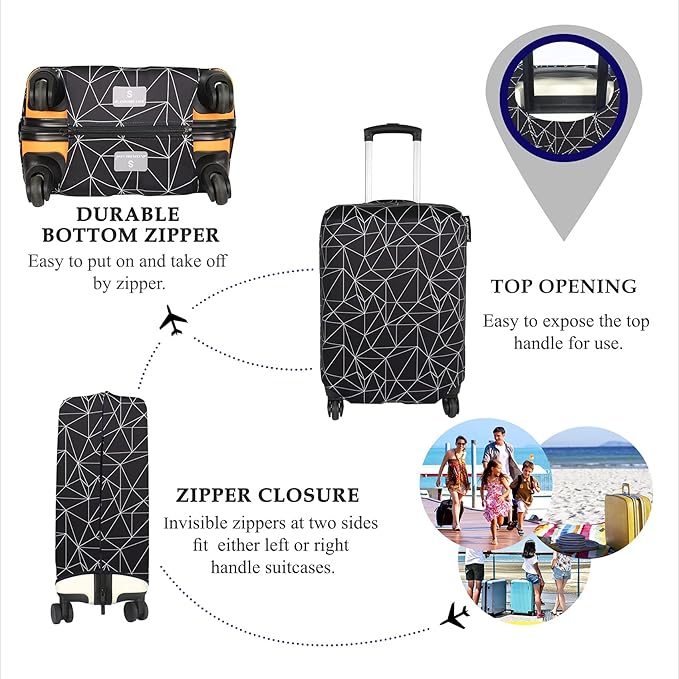 Explore Land Travel Luggage Cover Suitcase Protector Fits 27-30 Inch Case - Image 3