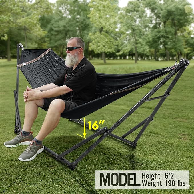 Tranquillo Universal Hammock Stand 600 lbs Capacity, Instant 20s Foldable - Image 9
