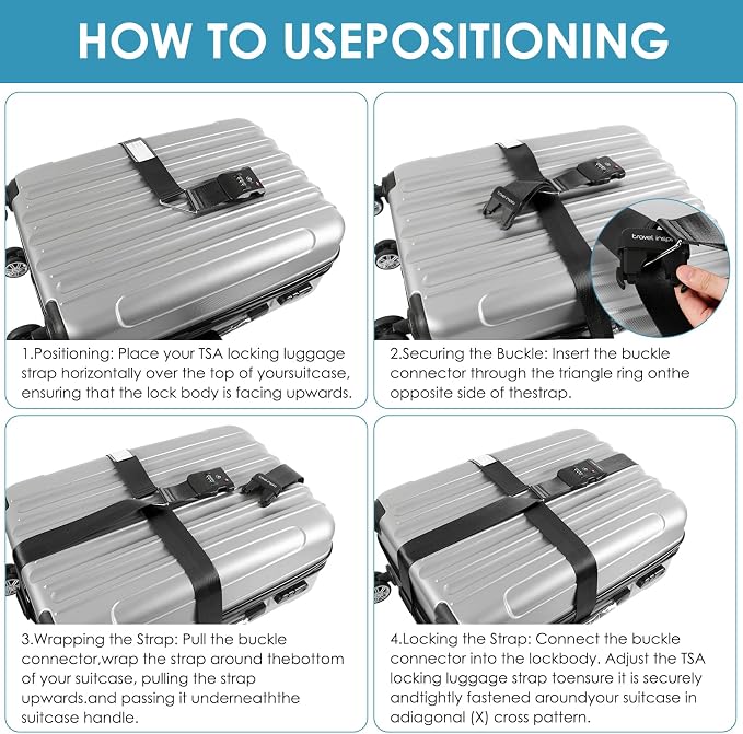 Travel Inspira Luggage Straps for Suitcases - Image 4