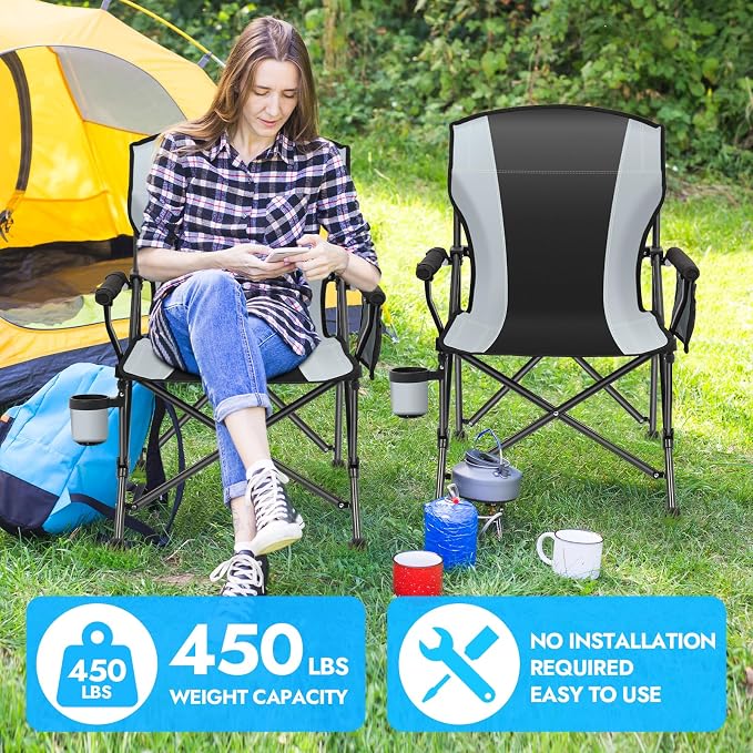 Oversized Folding Camping Chair - Image 4