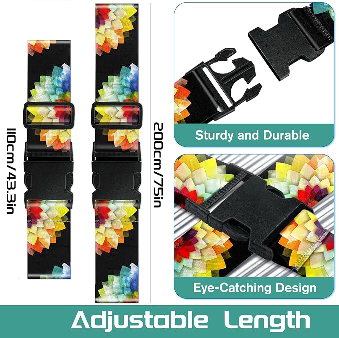 Slohif Luggage Straps for Suitcases Travel Belt Accessories Luggage Connector - Image 2