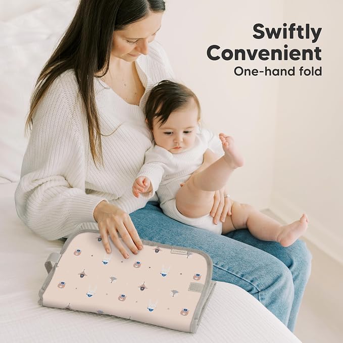 KeaBabies Portable Diaper Changing Pad, Easy Wipe Clean - Image 6