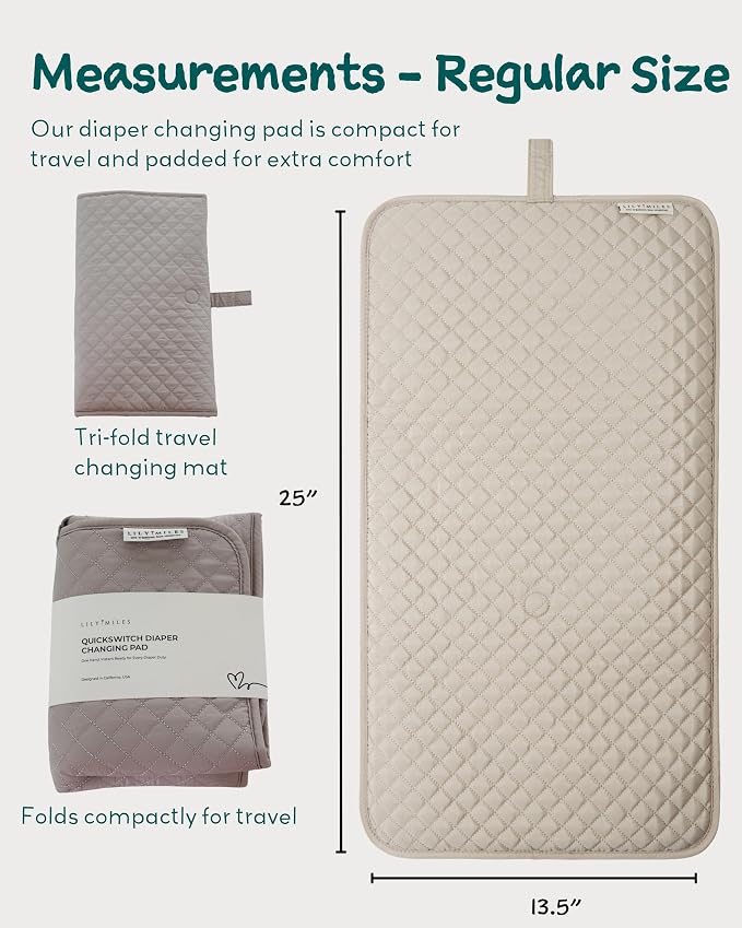 Lily Miles Diaper Changing Pad Portable, Baby Changing Mat - Image 4