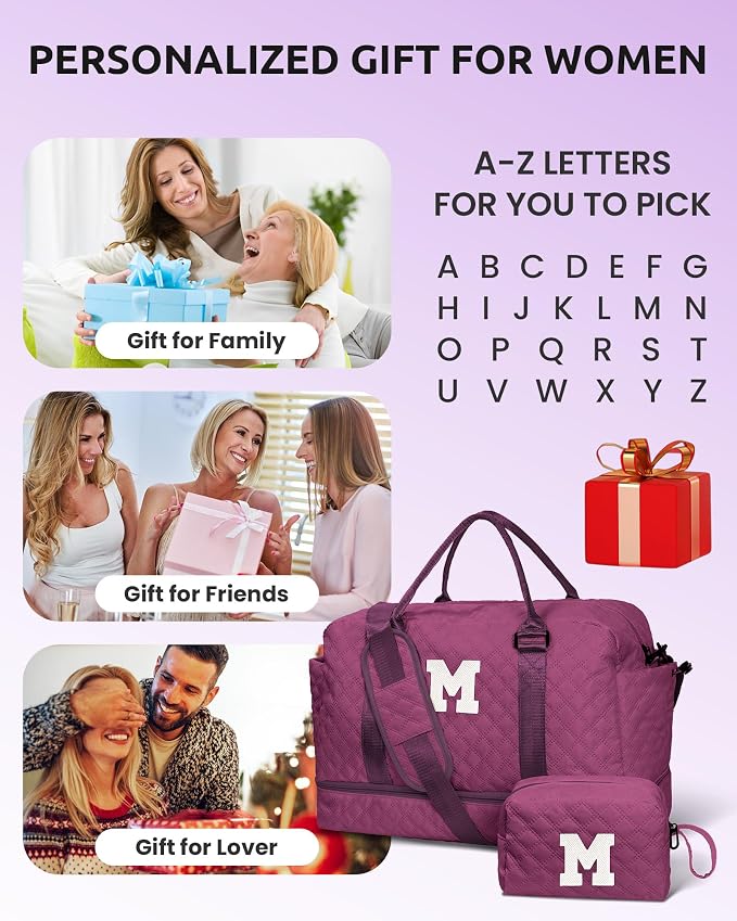 Granddaughter Gift from Grandmom, Teen Birthday Gift-Initial Travel Bag - Image 5