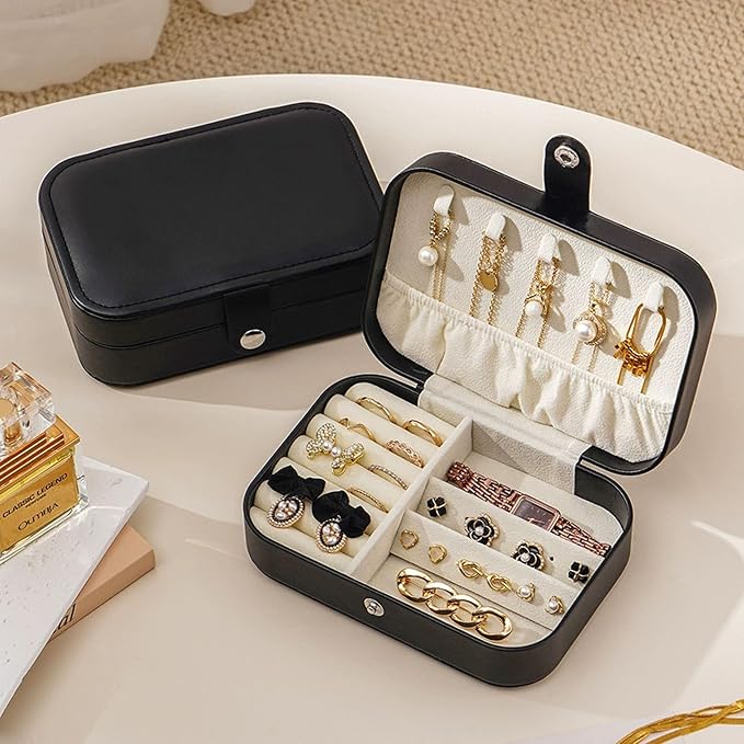 Travel Jewelry Box, Jewelry Travel Case, Small Jewelry Box, 2 Layer Travel - Image 2