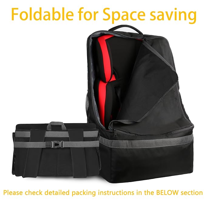 YOREPEK Padded Car Seat Travel Bag Backpack - Image 6