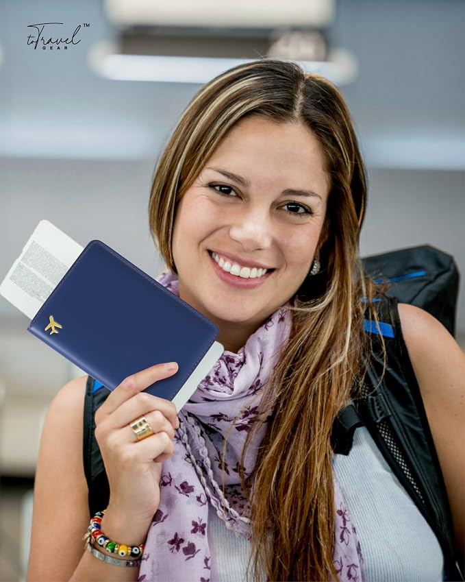 Passport Holder for Travel Essentials, RFID Blocking Passport Cover Case for - Image 6