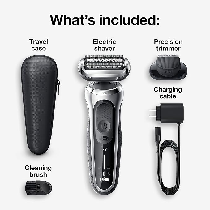 Braun Electric Razor for Men, Series 7 360 Flex Head Foil Shaver - Image 2