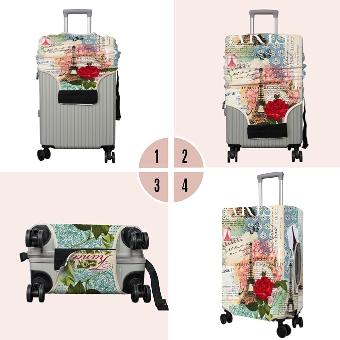 Travel Luggage Cover Suitcase Protector Fits 18-32 Inch Wheel Covers - Image 3
