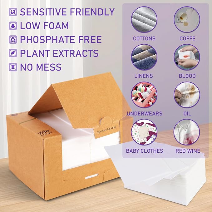Freelivity Laundry Detergent Sheets, 200 Loads Eco-Friendly Laundry Soap Strips - Image 2