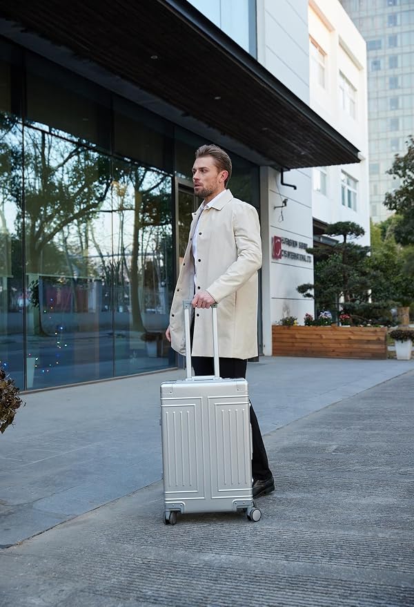 All Aluminum Magnesium Carry On Luggage，Cut from Whole Aluminum Sheet，22x14x9 - Image 2