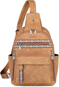 FADEON Large Sling Bag for Women, Leather Crossbody Purse Designer Anti Theft by FADEON