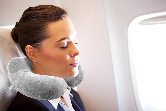 Inflatable Travel Neck Pillow: Extra-Soft, Cushion. - Image 4