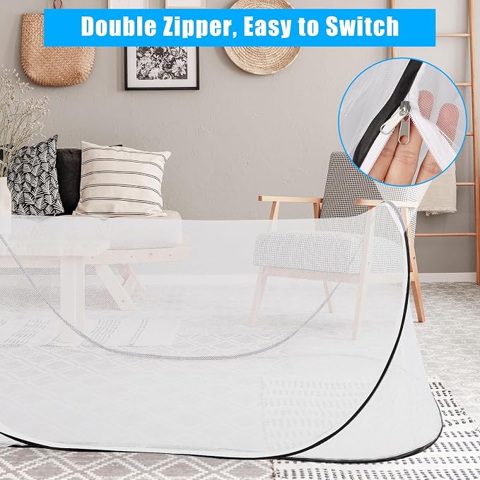 77 * 30 * 23 Inch Large Pop Up Mosquito Tent, Portable Foldable Mosquito Net - Image 7