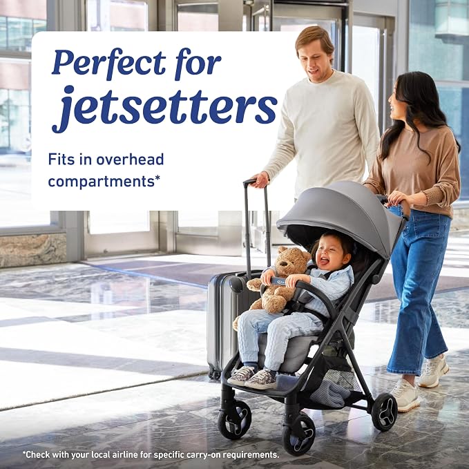 Graco Ready2Jet Travel System – Overhead Friendly Compact Travel Stroller - Image 6