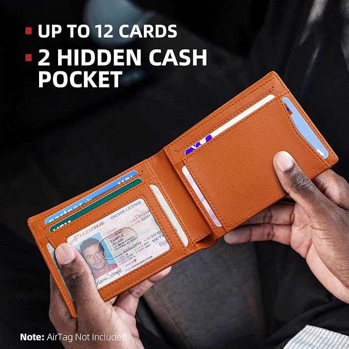 RUNBOX Airtag Wallet Men, Slim but Spacious Wallet - Image 4