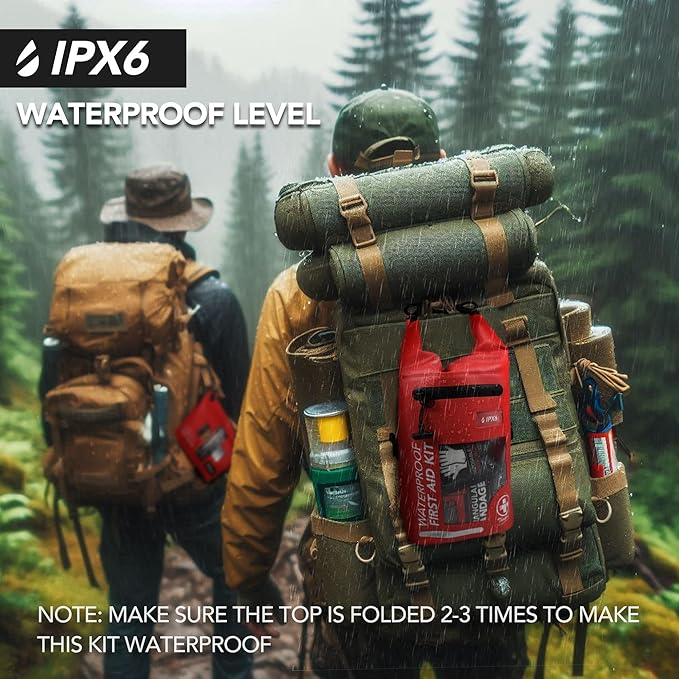 250 PCS Waterproof First Aid Kit, Roll Top Reflective Boat Dry Bag Bug Out Bags - Image 4