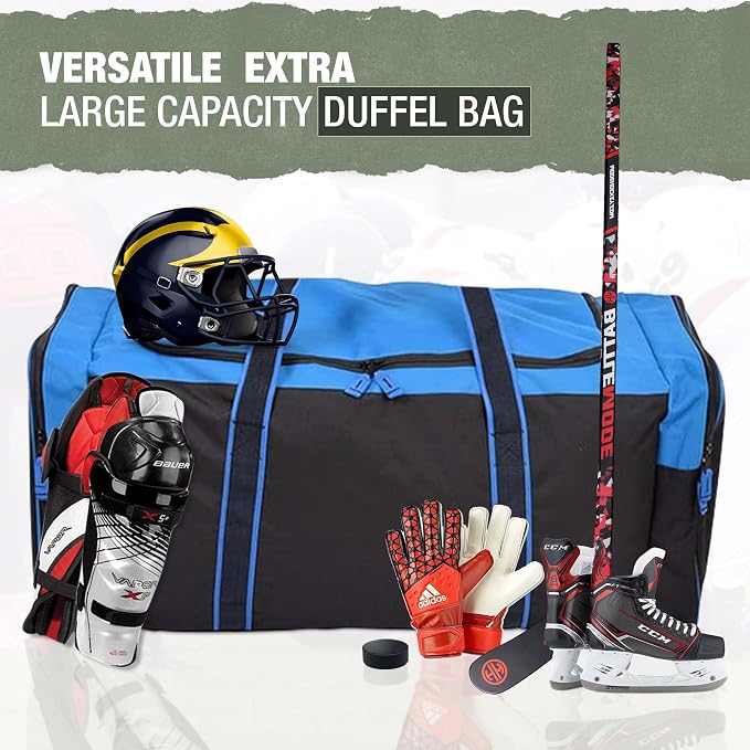 Jetstream Heavy Duty Multi Pocket Durable Sports Gym Equipment Travel Duffel Bag - Image 3
