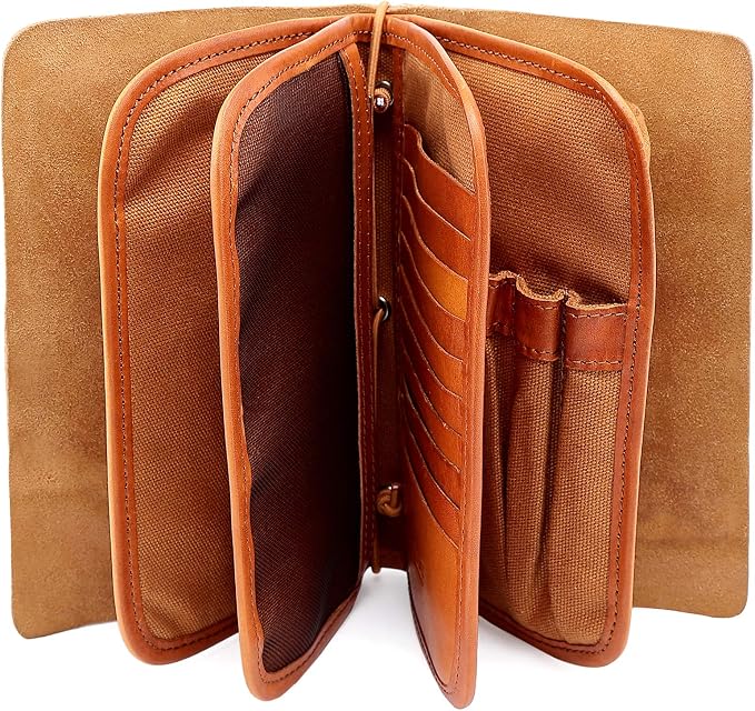 Genuine Leather Nomad Organizer Travel Wallet | Women's Wallet Clutch Passport - Image 8