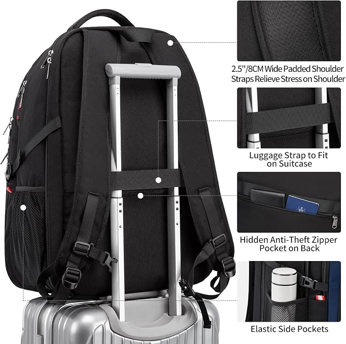 Travel Laptop Backpack, 18.4 inch Extra Large Backpack - Image 6