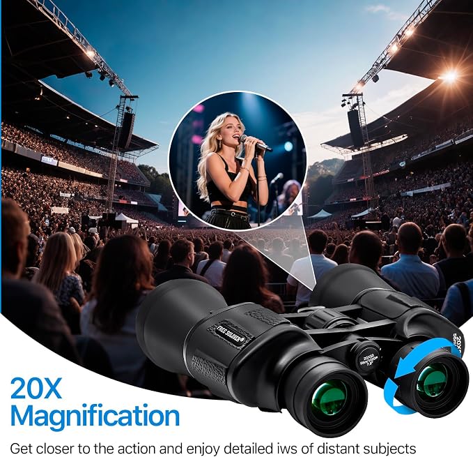 20x50 High Power Binoculars for Bird Watching 28mm Large Eyepiece Life - Image 7