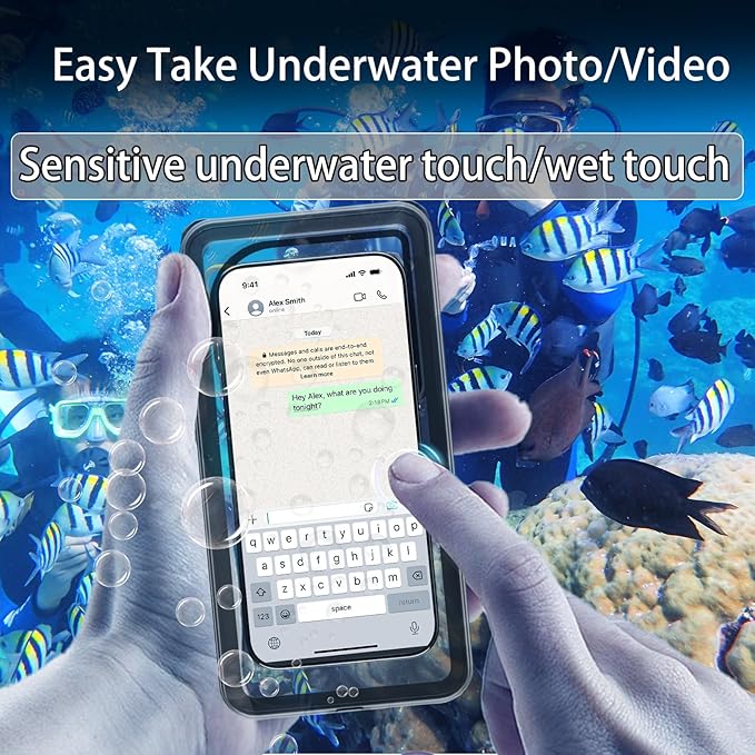 Waterproof Phone Pouch Underwater Protect Bag Wet Touch/Floating - Image 2