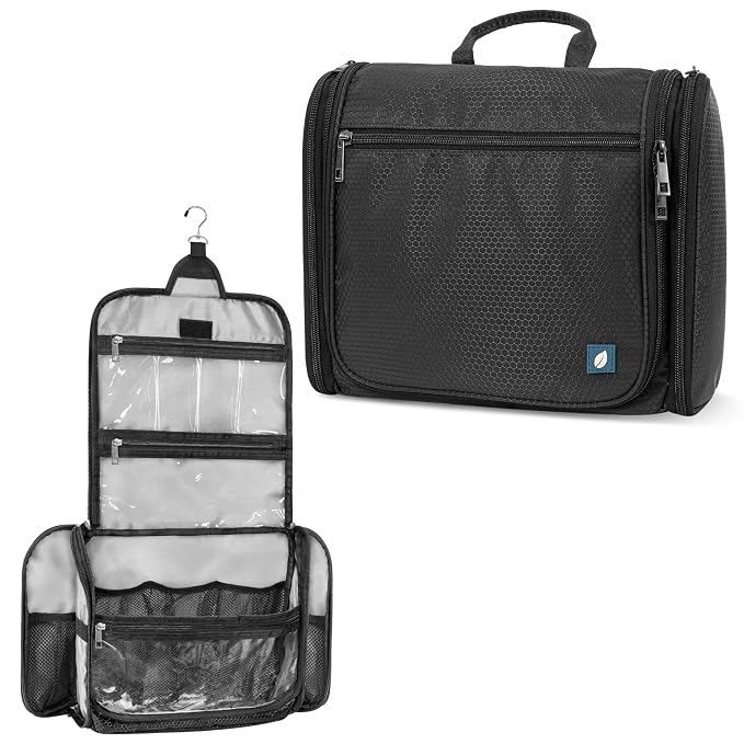 PAVILIA Large Hanging Toiletry Bag Travel Bag Women Men, Cosmetic Organizer by PAVILIA